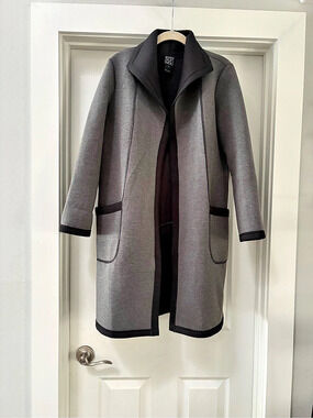 Clara Sun Woo Gray & Black Longline Coat